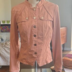 White House Black Market Pret Safari Jacket Cafe Crème